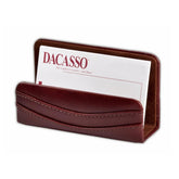 Saddle Brown Leather Business Card Holder